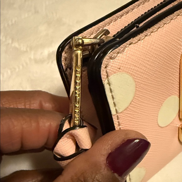 Pink Polka Dot Wristlet Wallet - Picture 5 of 14